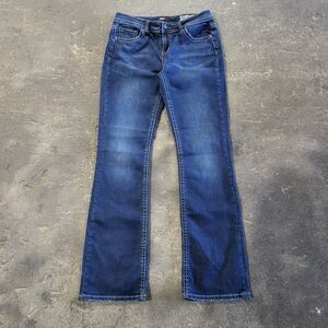 DH3 Low Rise Bootcut Jeans Size 4 Blue Pants Mia Dark Faded Denim Y2K 28x32